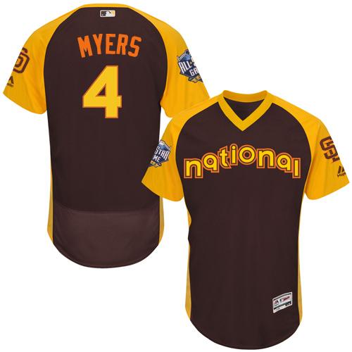 Padres #4 Wil Myers Brown Flexbase Authentic Collection 2016 All-Star National League Stitched MLB Jersey